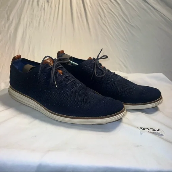 Cole Haan | Shoes | Cole Haan Mens Grand Navy Knit Wingtip  display picture 3